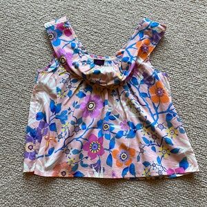JCrew Liberty Fabric Shoulder blouse